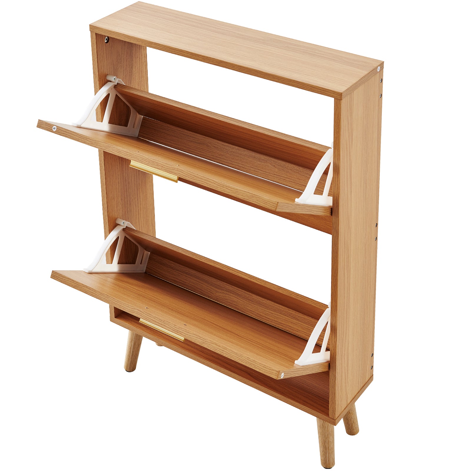 Shoe Cabinet With 2 Flip Drawers - Shoe Storage Cabinet For Entryway