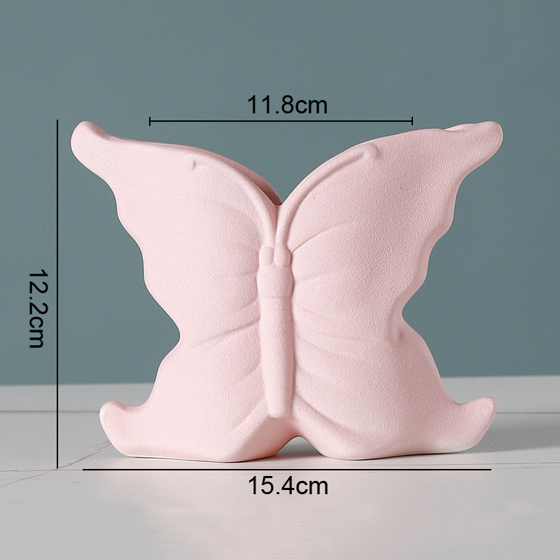 Simple Solid Color Ceramic Vases European Flower Arrangement Plant Pots